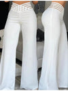 Elegant High Waist Flared Women Pants