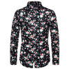 Long Sleeved Shirt Printed Hawaiian Floral Shirt