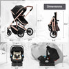 Baby Stroller Free Shipping Pram Portable  baby Carriage Combo Car Seat Wagon Stroller Bassinet 3in1 Pram