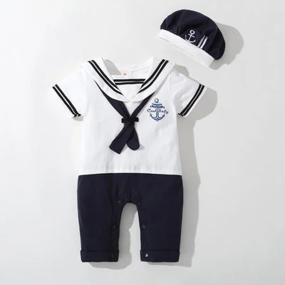 Navy Romper Summer Newborn Kids Boys Girls