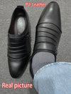 Shoes Slip on PU Leather Shoes for Men Plus Size