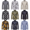 Long Sleeved Shirt Printed Hawaiian Floral Shirt