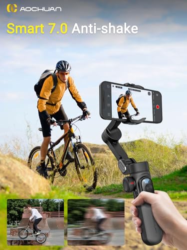 Gimbal Stabilizer for Smartphone LED Light OLED Screen 3-Axis Gimbal AI Gesture Control Stabilizer for Android & iPhone