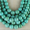 NECKLACE Five Layers Cracked Look Turquoise