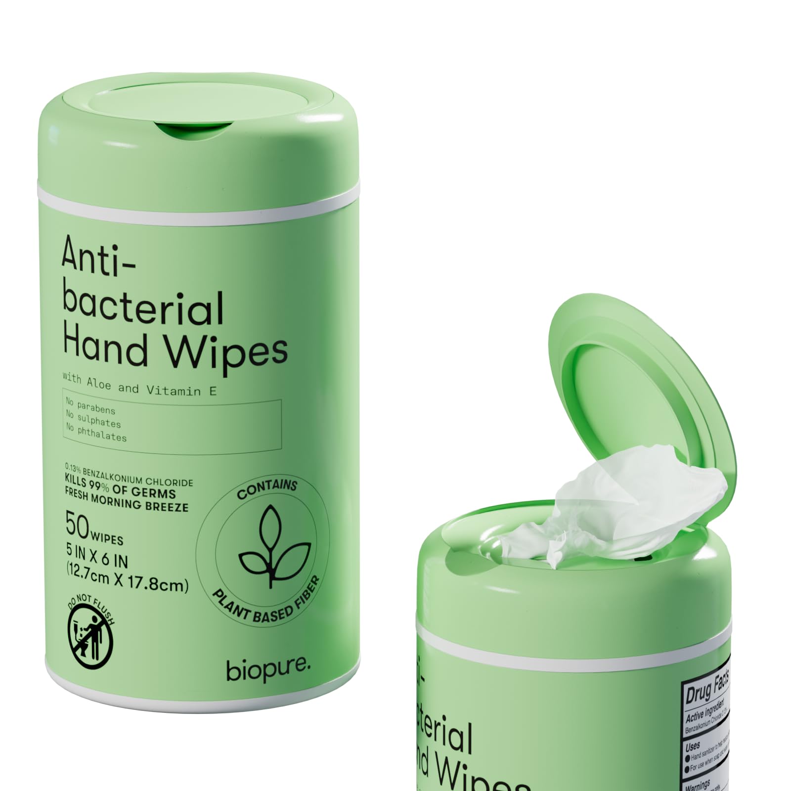 Biopure Antibacterial Hand Wipes |