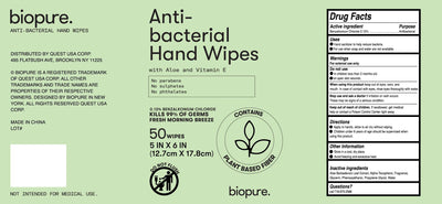 Biopure Antibacterial Hand Wipes |